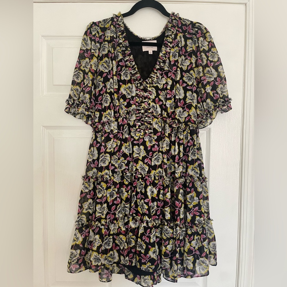 Cinq à Sept Black Floral Dress